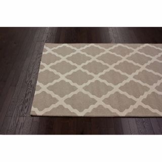 Nuloom Hand hooked Alexa Moroccan Trellis Petit point Wool Rug (86 X 116) Brown Size 86 x 116