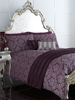 Pied a Terre Damask jacquard bed linen in purple