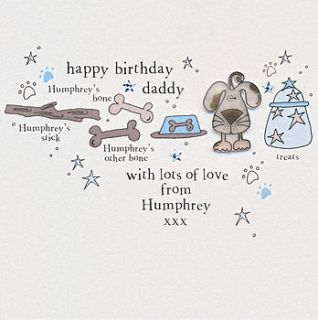 personalised birthday card from the dog by eggbert & daisy