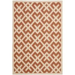 Poolside Terracotta/bone Indoor/outdoor Polypropylene Rug (53 X 77)