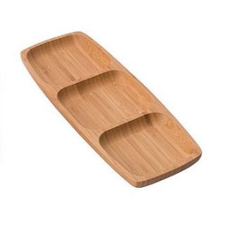 bamboo triple dip tray by green tulip ethical living