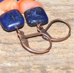 Susen Foster Copper Seminole Sky Lapis Lazuli and MOP Earrings Susen Foster Earrings