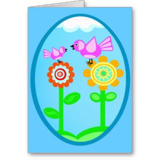 Spring / Summer Flowers & Birds Greeting Cards