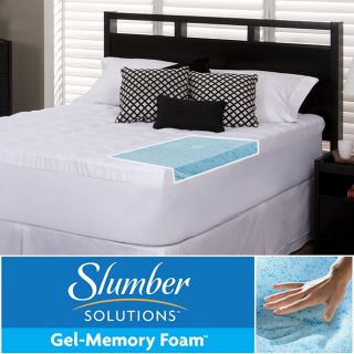 Slumber Solutions Gel 4.5 inch Memory Foam And Fiber Mattress Topper