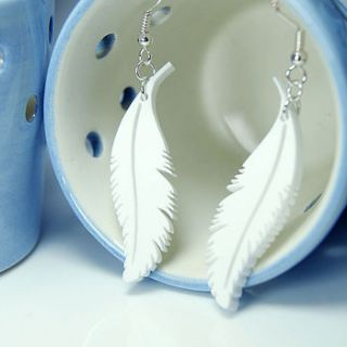 acrylic feather earrings by urban twist