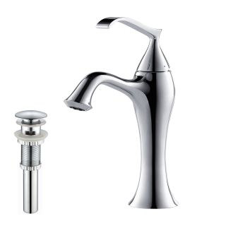 Kraus Ventus Single Lever Bas inch Faucet/ Pop Up Drain Chrome