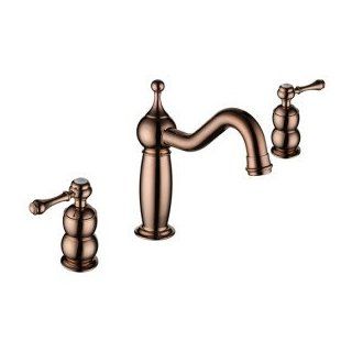 Antique Rose Gold Finish Widespread Bathroom Sink Faucet (New Style)   Touch On Bathroom Sink Faucets  