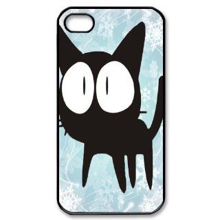 Alicefancy Cartoon Iphone 4 & 4s Cover Case Black Cat For Personalized Design Iphone 4 & 4s Shell Case YQC10221 Cell Phones & Accessories