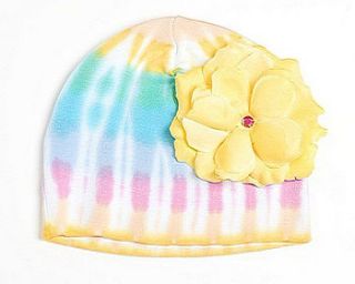 tie dyed yellow rose hat by mango baby