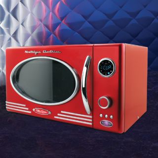 Nostalgia Electrics Retro Series 0.9 CF Microwave Oven in Red
