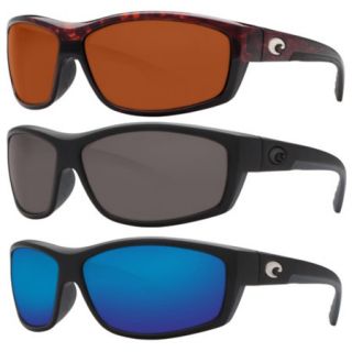 Costa Del Mar Saltbreak Sunglasses   Black Frame with Blue Mirror 400G Lens 728635
