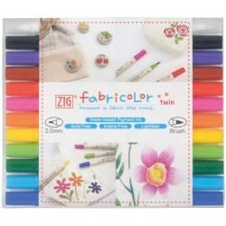 Zig Fabricolor Twin tip Markers (Pack of 12) Markers