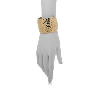 Daniela Swaebe Fashion Jewelry "Croco Moderne" Metal Cuff Bracelet