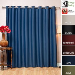 Wide width Fire retardant Grommet style 84 inch Blackout Curtain Panel