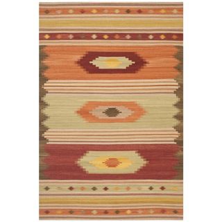 Safavieh Hand woven Navajo Kilim Brown/ Multi Wool Rug (8 X 10)