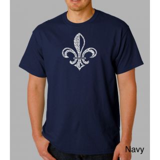 Los Angeles Pop Art Mens 100 percent Cotton Fleur De Lis T shirt