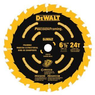 DEWALT DW9199 6 1/2 Inch 24T Precision Framing Saw Blade   Circular Saw Blades  