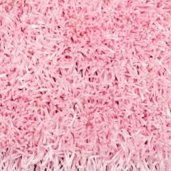Hand woven Pink Ferta Soft Shag Rug (8' x 10') 7x9   10x14 Rugs
