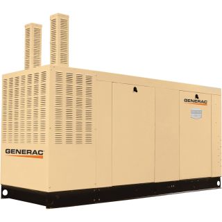Generac Commercial Series Liquid-Cooled Standby Generator — 130 kW, 120/208 Volts, NG, Model# QT13068GNAC  Commercial Standby Generators