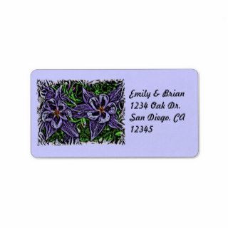 Colorado columbines address labels