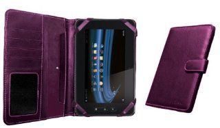 MiTAB Purple Bycast Leather Case Cover Sleeve For The YarvikXenta TAB07 200, TAB07 100Luna, GoTab Ion, TAB274EUKLuna, TAB264GoTab Velocity, TAB260GoTab Velocity, TAB224GoTab Velocity, TAB220GoTab Velocity, TAB210, TAB250, TAB2117" Tablet Cell