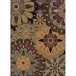Messina Black/ Brown Transitional Area Rug (67 X 96)