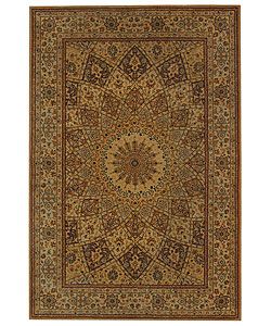 Handmade Persian Court Timeless Ivory Wool And Silk Rug (6 X 9)
