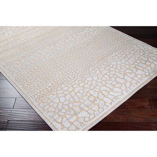Meticulously Woven Grey Animal Print Abstract Rug (52 X 76)