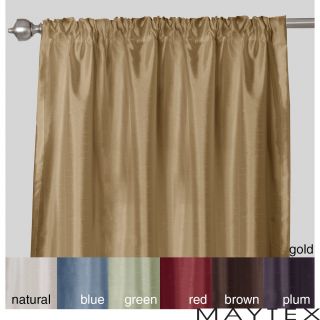 Faux Silk Rod Pocket 84 Inch Curtain Panel Pair