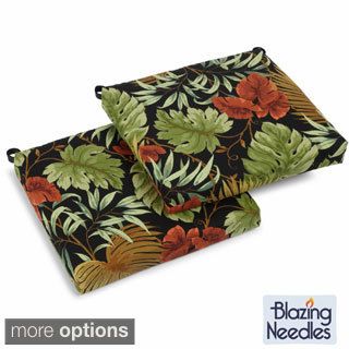 Blazing Needles Patterned All weather Uv resistant Outdoor Chair Cushions (set Of 2)