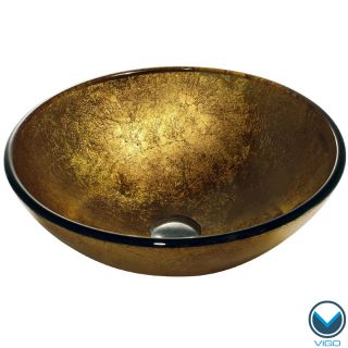 Vigo Liquid Gold Glass Vessel Bathroom Sink