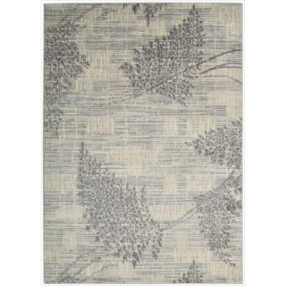 Nourison Utopia Ivory Leaf Abstract Rug (79 X 1010)