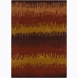 Hand tufted Contemporary Multicolor Mandara Abstract Wool Rug (7 X 10)