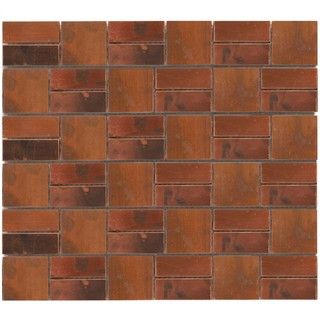 Somertile 11.75x13 in Flat Copper Mosaic Tile (pack Of 5)