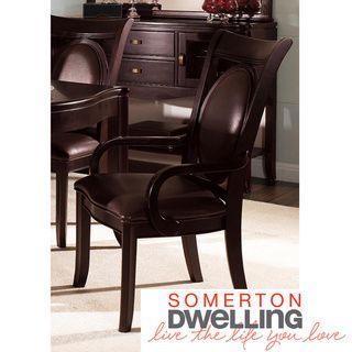 Somerton Dwelling Signature Bi cast Brown Arm Chairs (set Of 2)