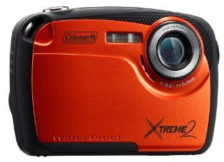 Coleman Xtreme II C12WP O 16MP Waterproof Digital Camera with 2.5 Inch LCD Screen (Orange)  Point And Shoot Digital Cameras  Camera & Photo