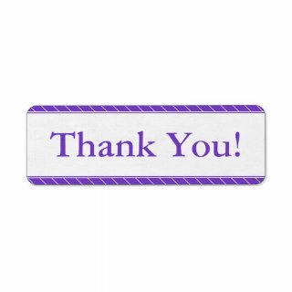 Custom Purple Thank You Gift Stickers or Labels Labels