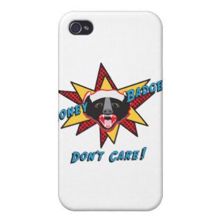 Honey Badger Don't Care Comic Book Style iPhone 4 Case