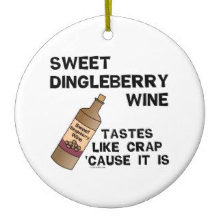 Dingleberry Wine Christmas Ornament