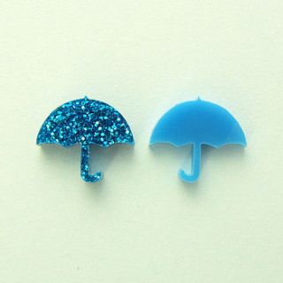 umbrella stud earrings by hand over your fairy cakes
