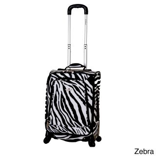 Rockland Deluxe Zebra 20 inch Expandable Carry on Spinner Upright Suitcase