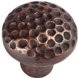 Small Round Antique Copper Cabinet Knob (set Of 6)