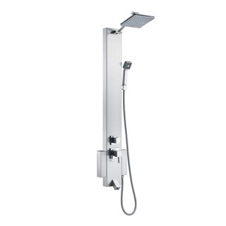 Blue Ocean 48 inch Silver Stainless steel Shower Panel Tower With Rainfall Shower Head