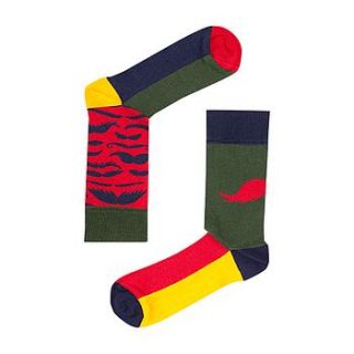 fun pair of odd socks 'the movember' by odsx