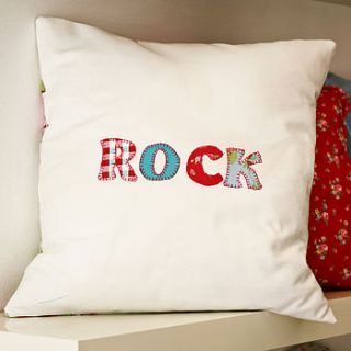 'rock' cushion by lola smith designs