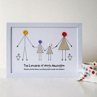 personalised family print by mrs l cards