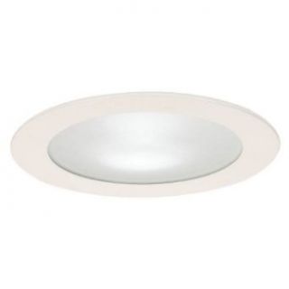 4" Recessed Housing Shower Trim with Frosted Glass in White   Recessed Light Fixture Trims  