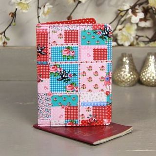 patchwork print passport holder by lisa angel homeware and gifts