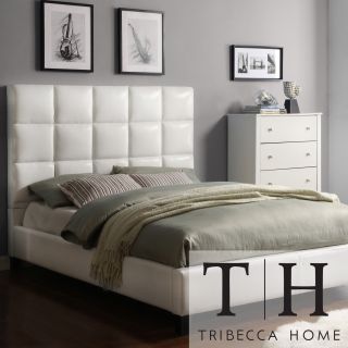 Tribecca Home Sarajevo Soft White Tufted Upholstered King size Bed
