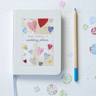 personalised wedding engagement notebook by made by ellis